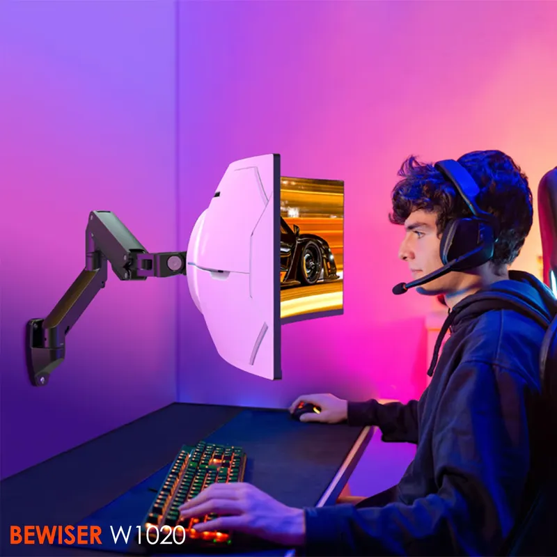 Monitor Arm Single - Ağır Hizmet Tipi Gazlı Yaylı Monitör